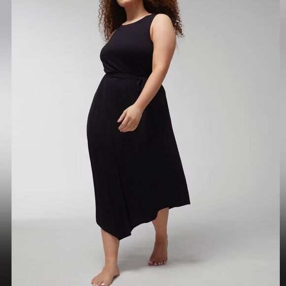 SOMA SOFT JERSEY Handkerchief Bra Dress black size Small NWT in packaging - Picture 1 of 9